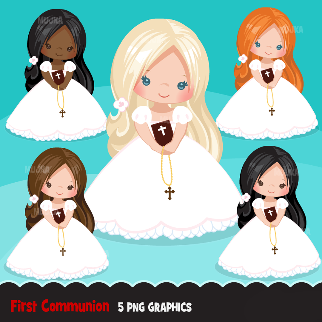 Kit Digital Menina Primeira Comunhão  1