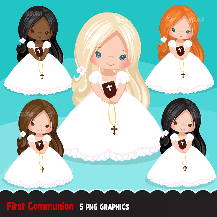 Kit Digital Menina Primeira Comunhão  1