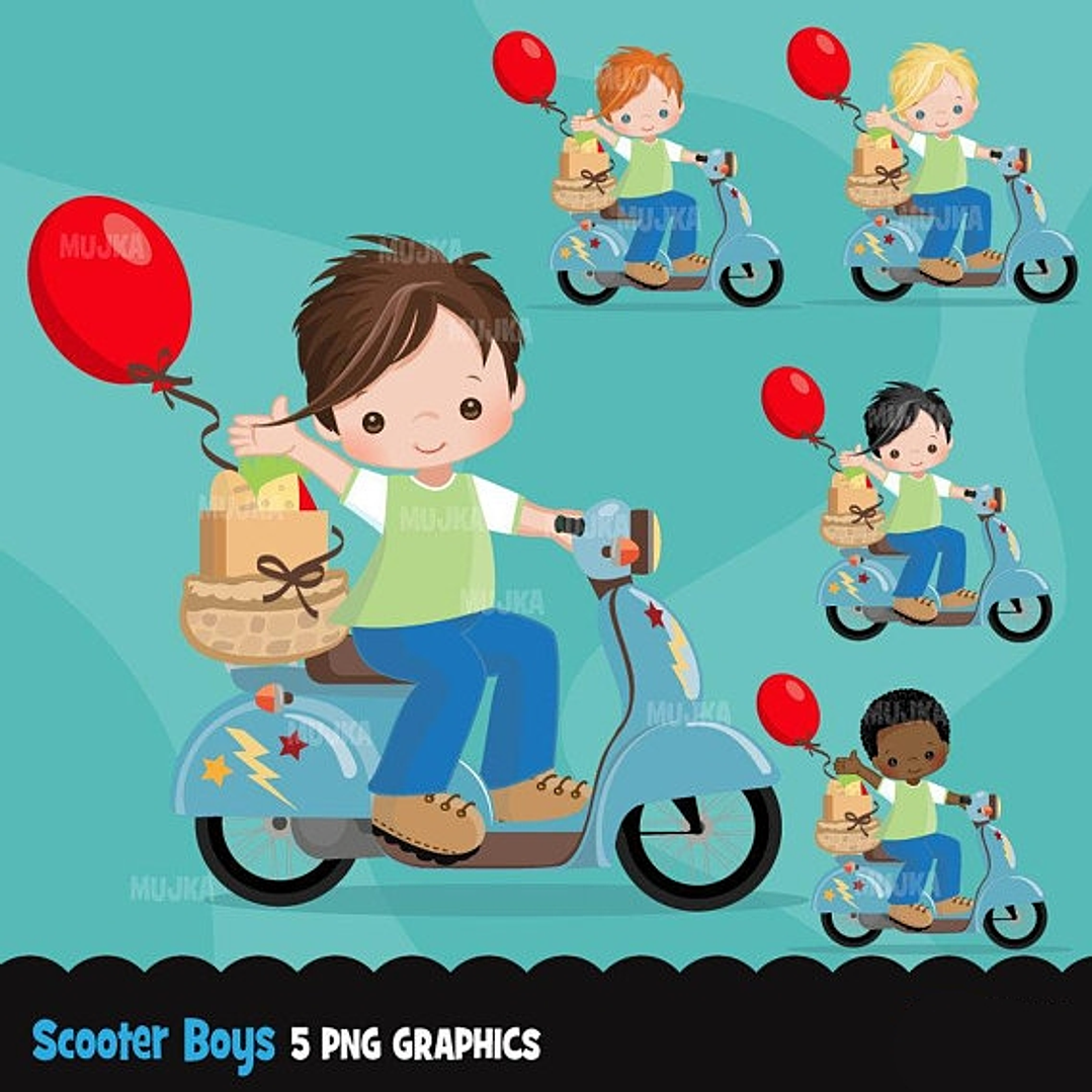 Kit Digital Menino na Moto 1