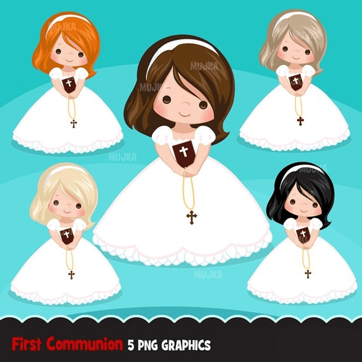 Kit Digital Primeira Comunhão Menina  1