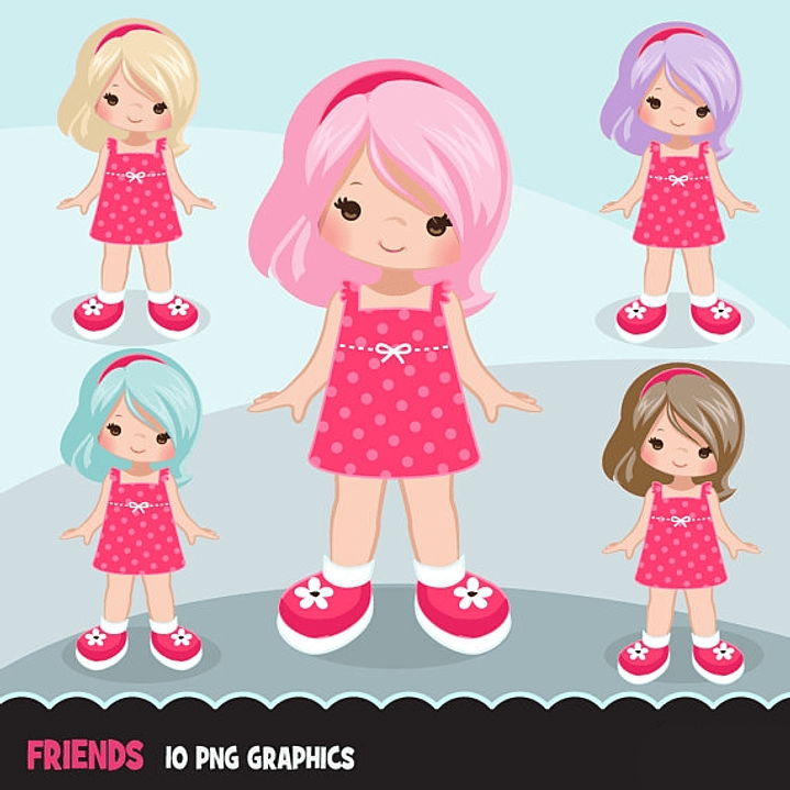 Kit Digital Meninas  1