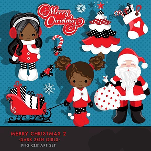 Kit Digital Meninas No Natal 