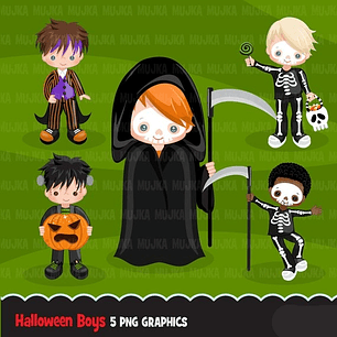 Kit Digital Halloween Boys