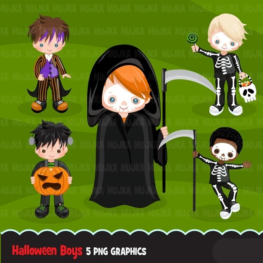 Kit Digital Halloween Boys 1