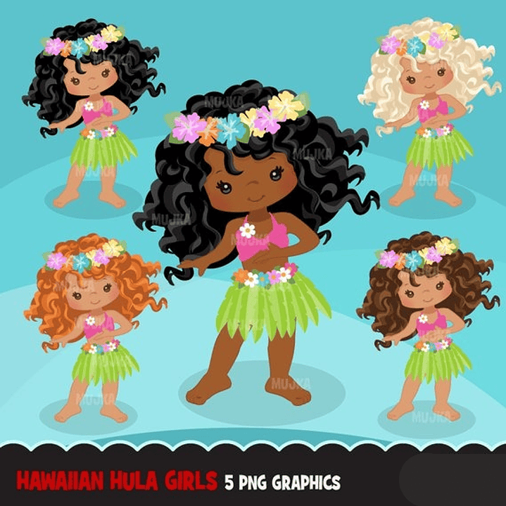 Kit Digital Hula Hula Meninas do Hawai 1