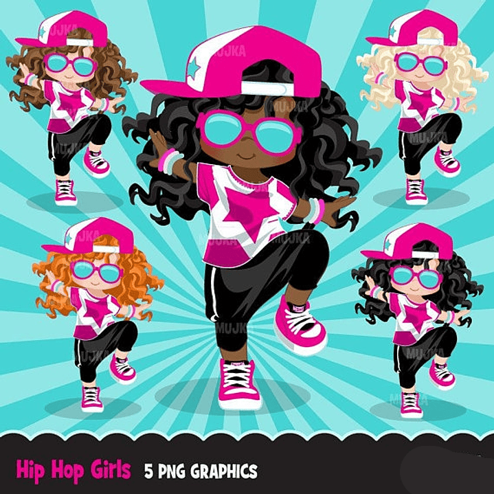 Kit Digital Menina Descolada Hip Hop 1