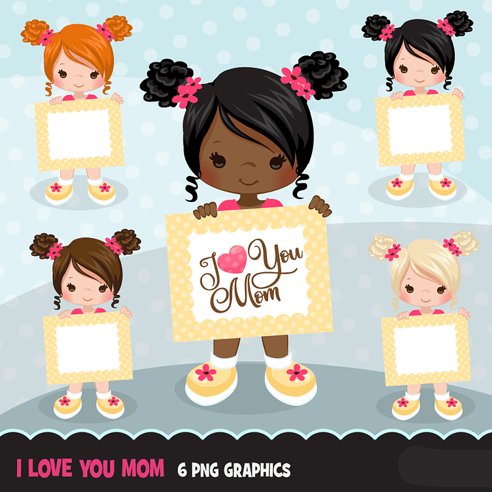 Kit Digital Menina Quadro 1