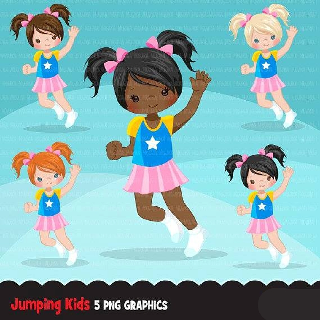 Kit Digital Meninas Saltando  1