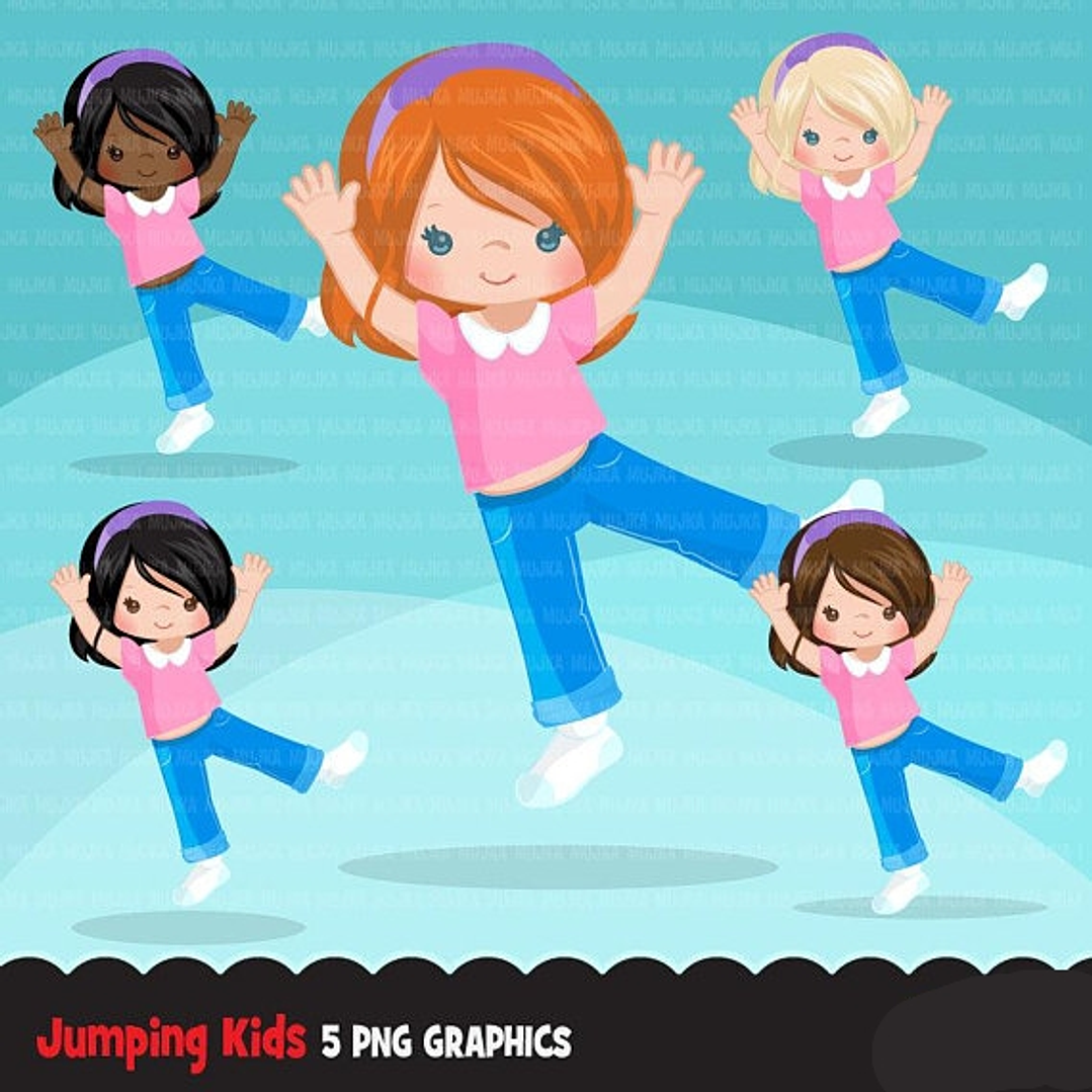 Kit Digital Meninas Saltando  1