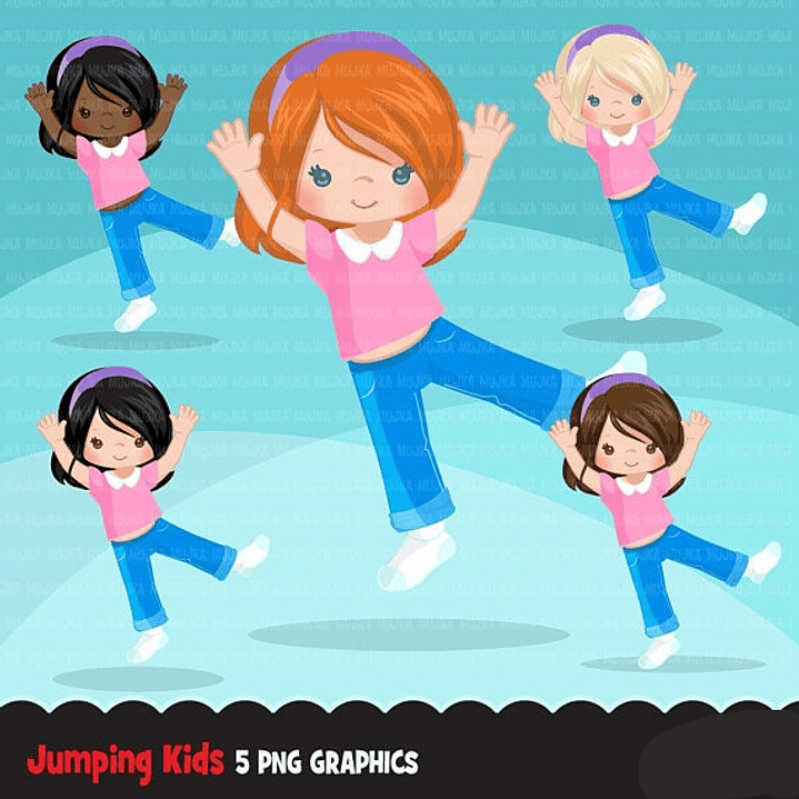 Kit Digital Meninas Saltando  1