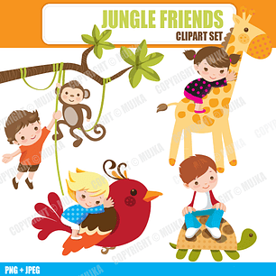 Kit Digital Crianças Brincando Com Animais 