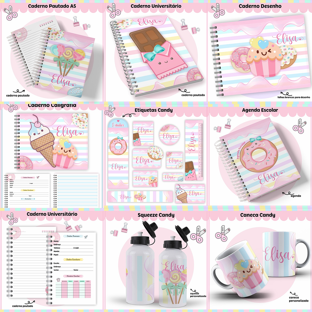 Arquivo Combo Escolar Doces Candy 1
