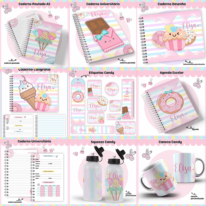 Arquivo Combo Escolar Doces Candy 1