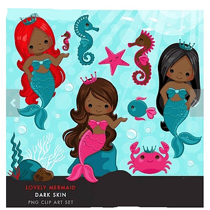 Kit Digital Pequenas Sereias 