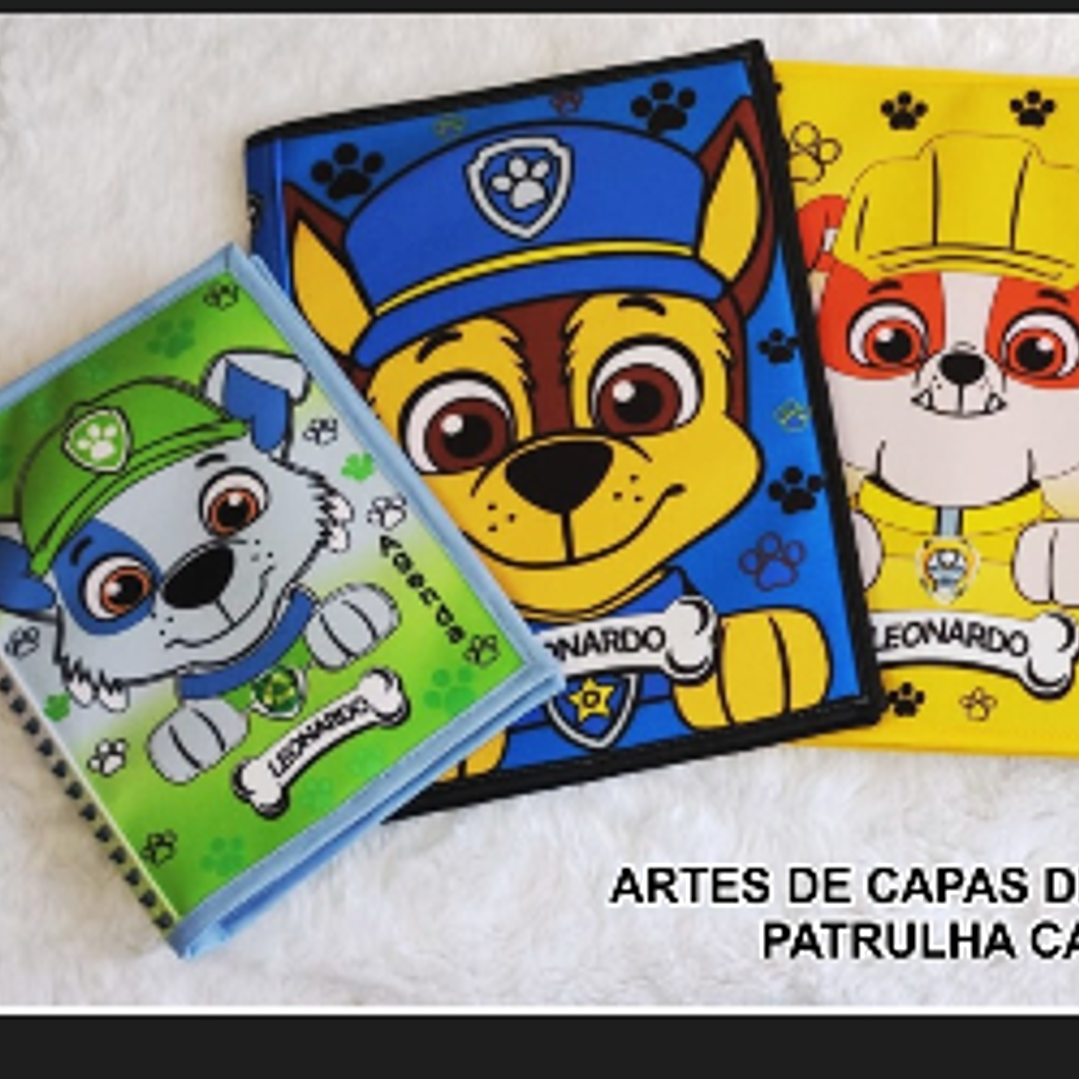 Arquivo Sublimação capa de caderno patrulha canina - Elvis 1