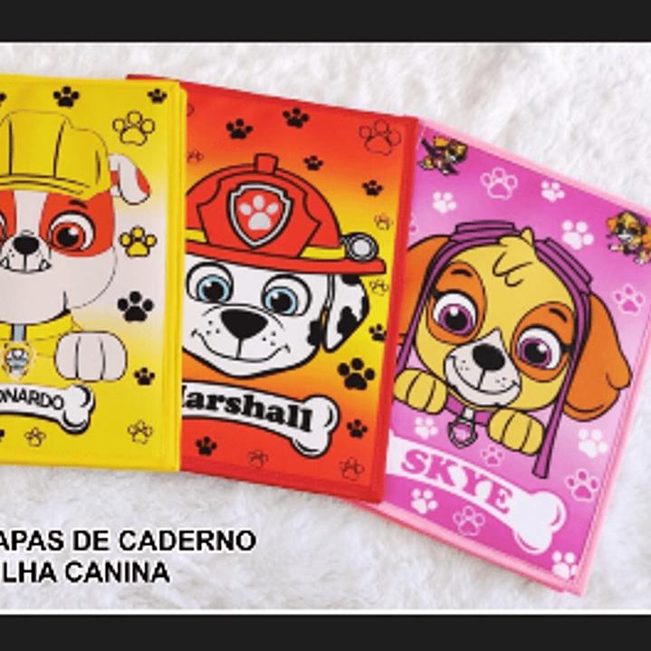 Arquivo Sublimação capa de caderno patrulha canina - Elvis 2
