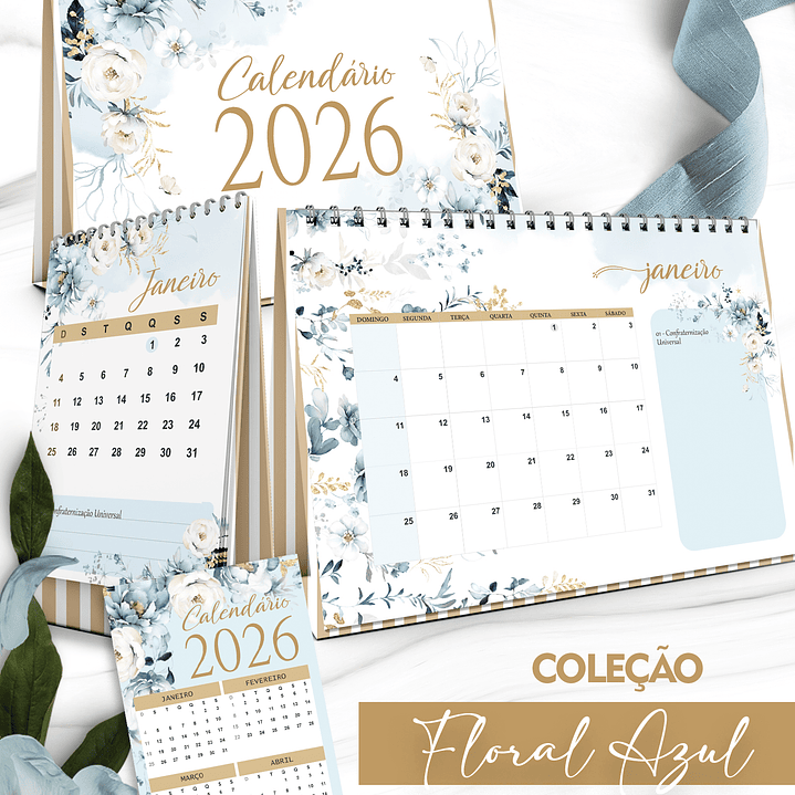 Arquivo Coleção Floral Azul Calendário 2026 5