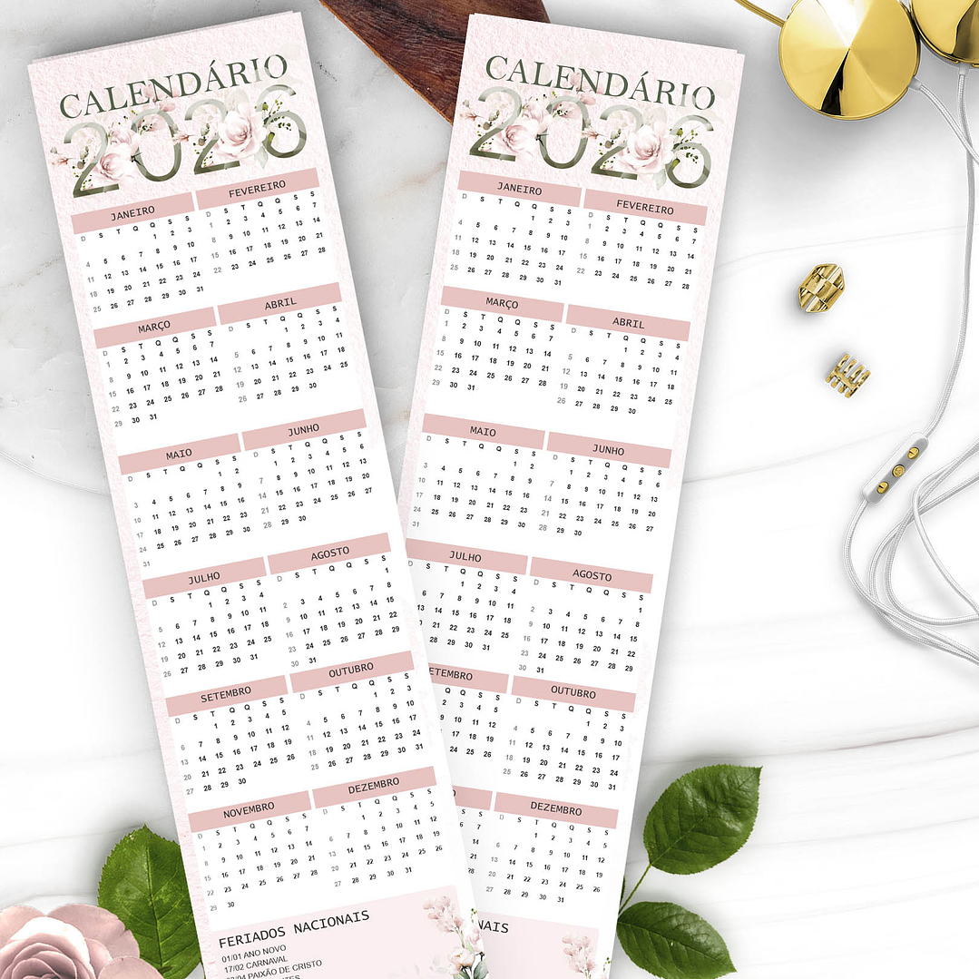 Arquivo Coleção Floral Rosa Calendário 2026 5