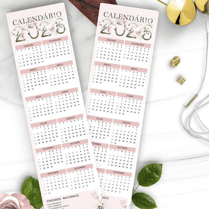 Arquivo Coleção Floral Rosa Calendário 2026 5
