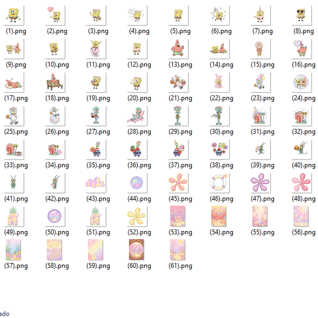 Kit Digital Bob Esponja Candy Color  2