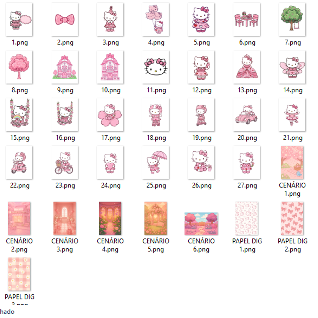 Kit Digital Hello Kitty Rosa  2
