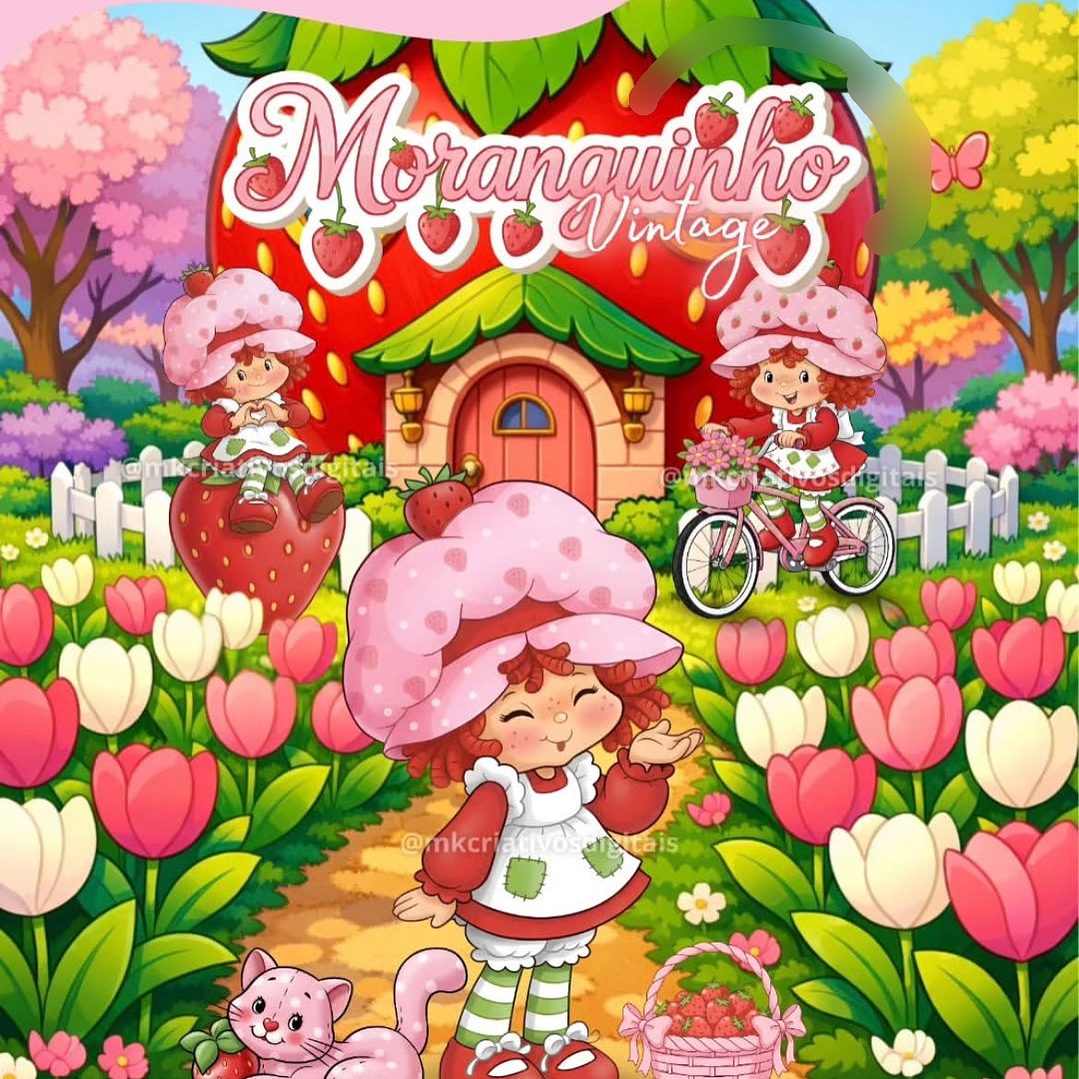 Kit Digital Moranguinho Vintage  1