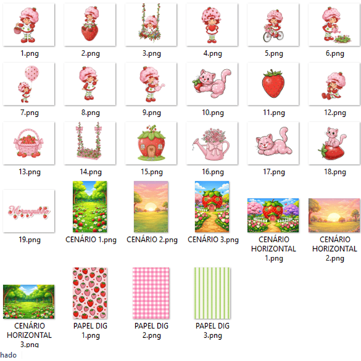 Kit Digital Moranguinho Vintage  2