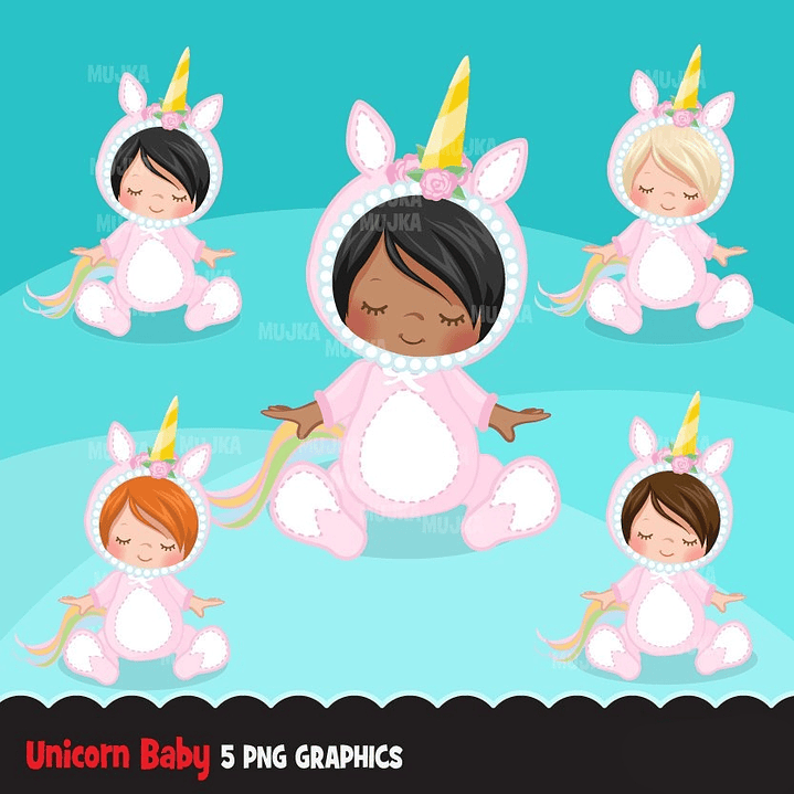 Kit Digital Unicornio Baby 1