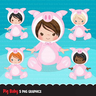 Kit Digital Porquinha Baby