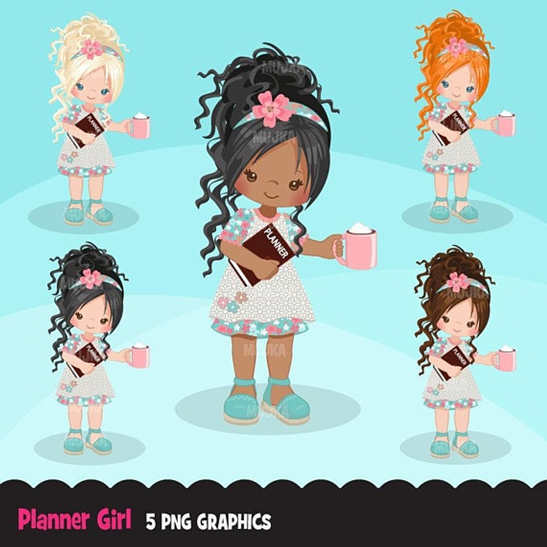 Kit Digital Menina Planner 1