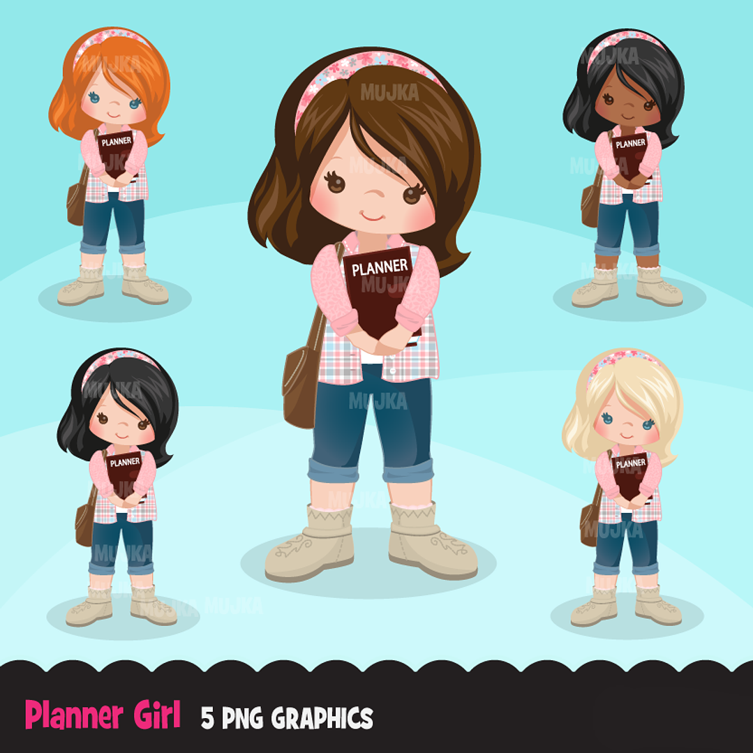 Kit Digital Menina Planner 1