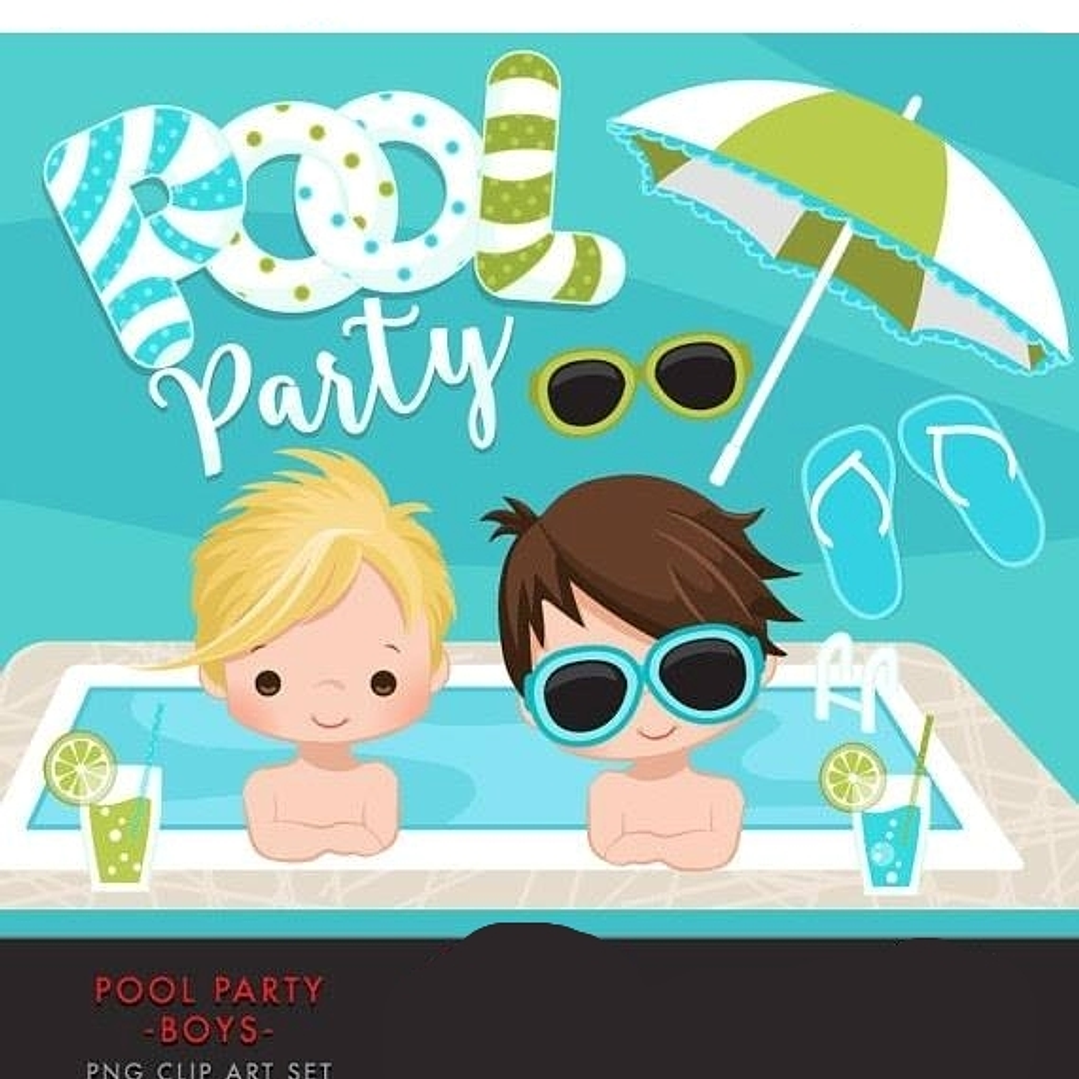 Kit Digital Pool Party Boys  1