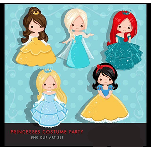 Kit Digital Princesas da Disney 