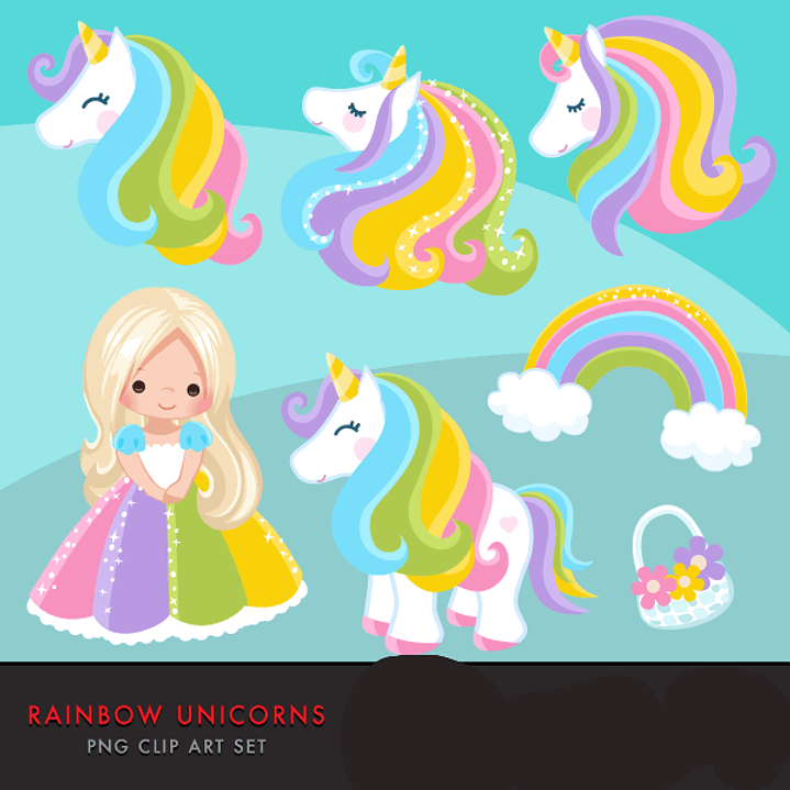Kit Digital Unicornio Princesa  1