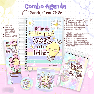 Arquivo Combo Agenda Candy Cute 2026 