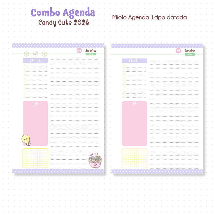 Arquivo Combo Agenda Candy Cute 2026  2