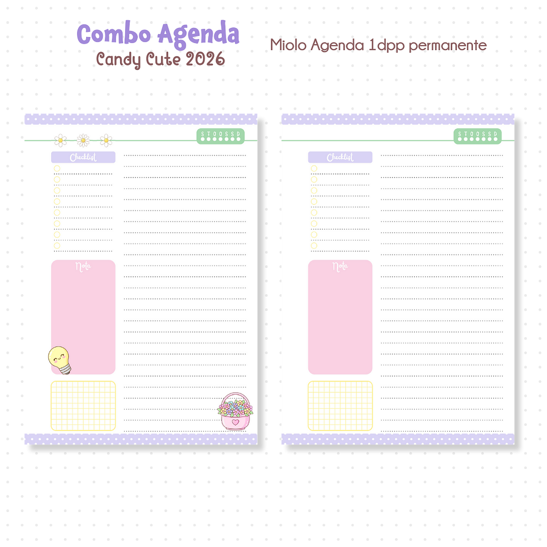 Arquivo Combo Agenda Candy Cute 2026  3