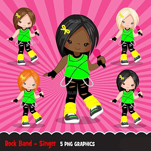 Kit Diital Menina do Rock 