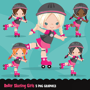 Kit Digital Menina de Patins 