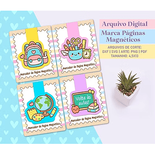 Arquivo Volta ás Áulas Marca Páginas Magnéticos 01