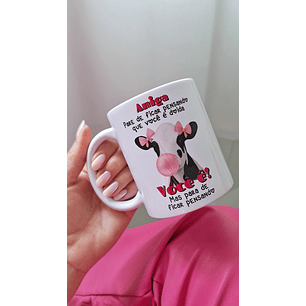 Arquivo Caneca Amiga Pare de Pensar Que Você é Doida