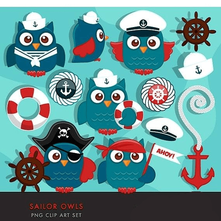 Kit Digital Corujinhas Piratas 1