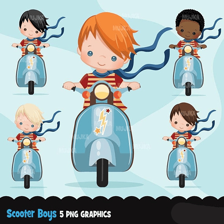 Kit digital Menino De Moto 1
