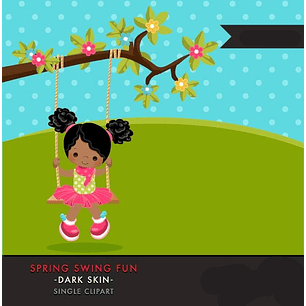 Kit Digital Menina No Balanço 