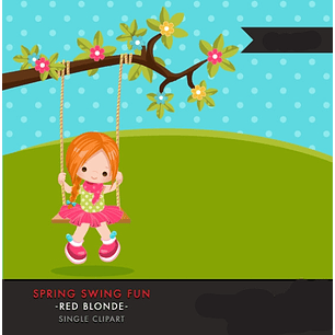 Kit Digital Menina No Balanço 