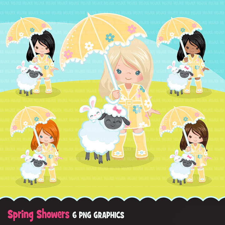 Kit Digital Chuva de Primavera Na Páscoa  1