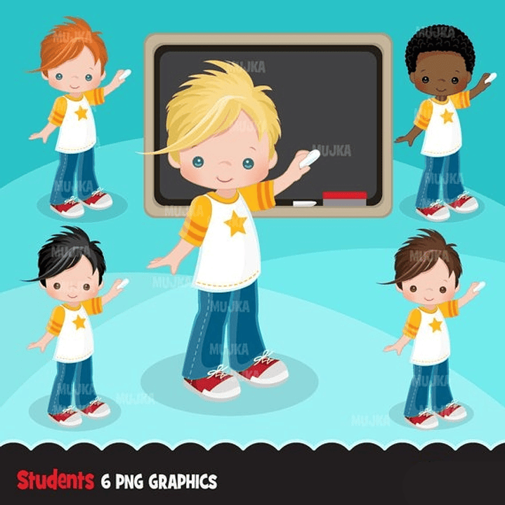 Kit Digital Menino Estudante  1