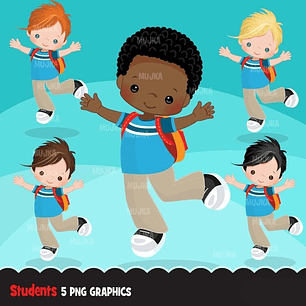 Kit Digital Menino Estudante 