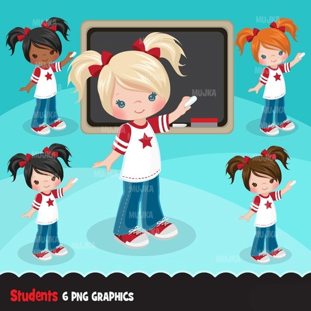 Kit Digital Menina Estudante  1