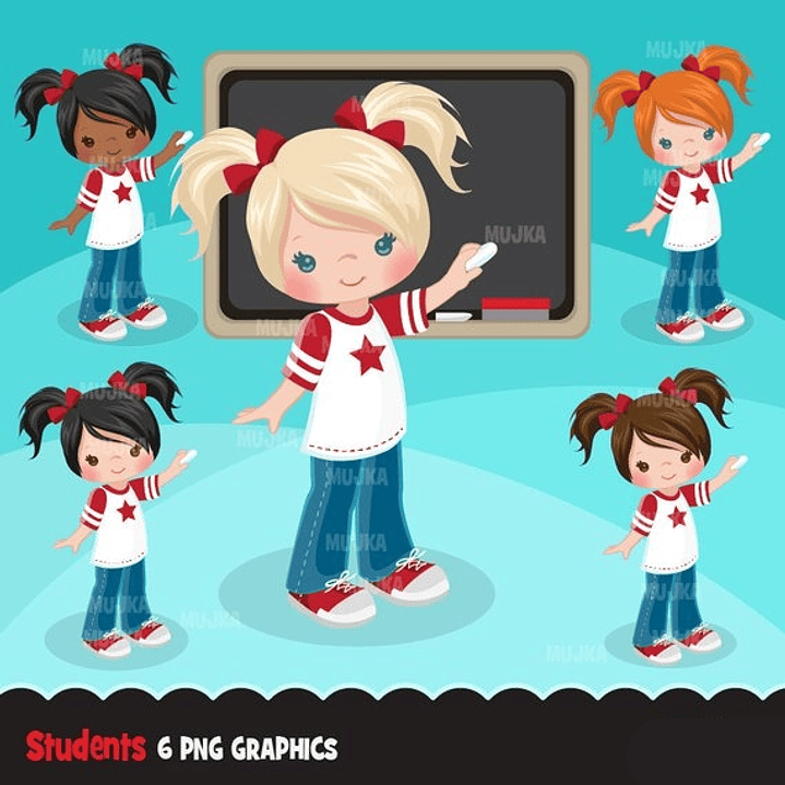 Kit Digital Menina Estudante  1